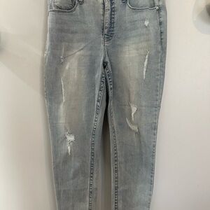 Women's Distressed Light Denim Jeans